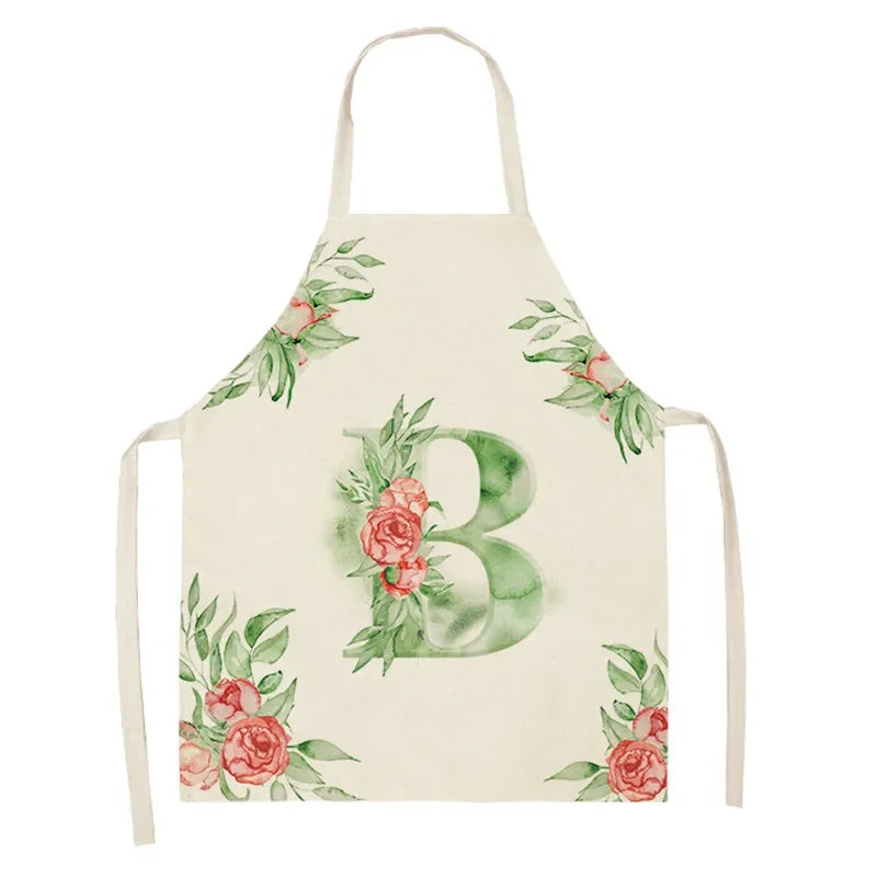 Tablier Cuisine Lettre Lin Coton – Tablier Motif Alphabets Tendance