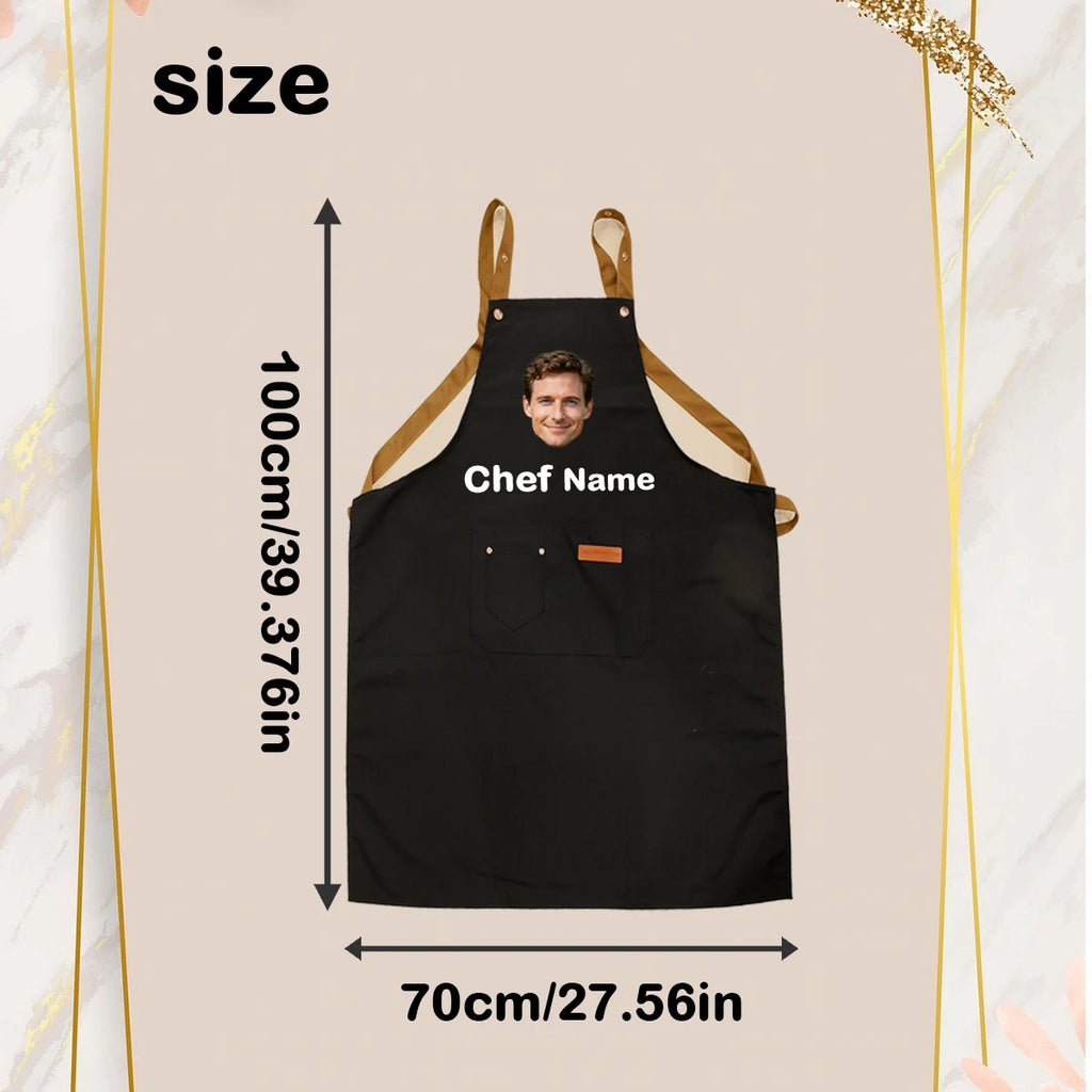 Tablier Personnalisable Cuisine – Tablier Marron Rouge Noir à Customiser