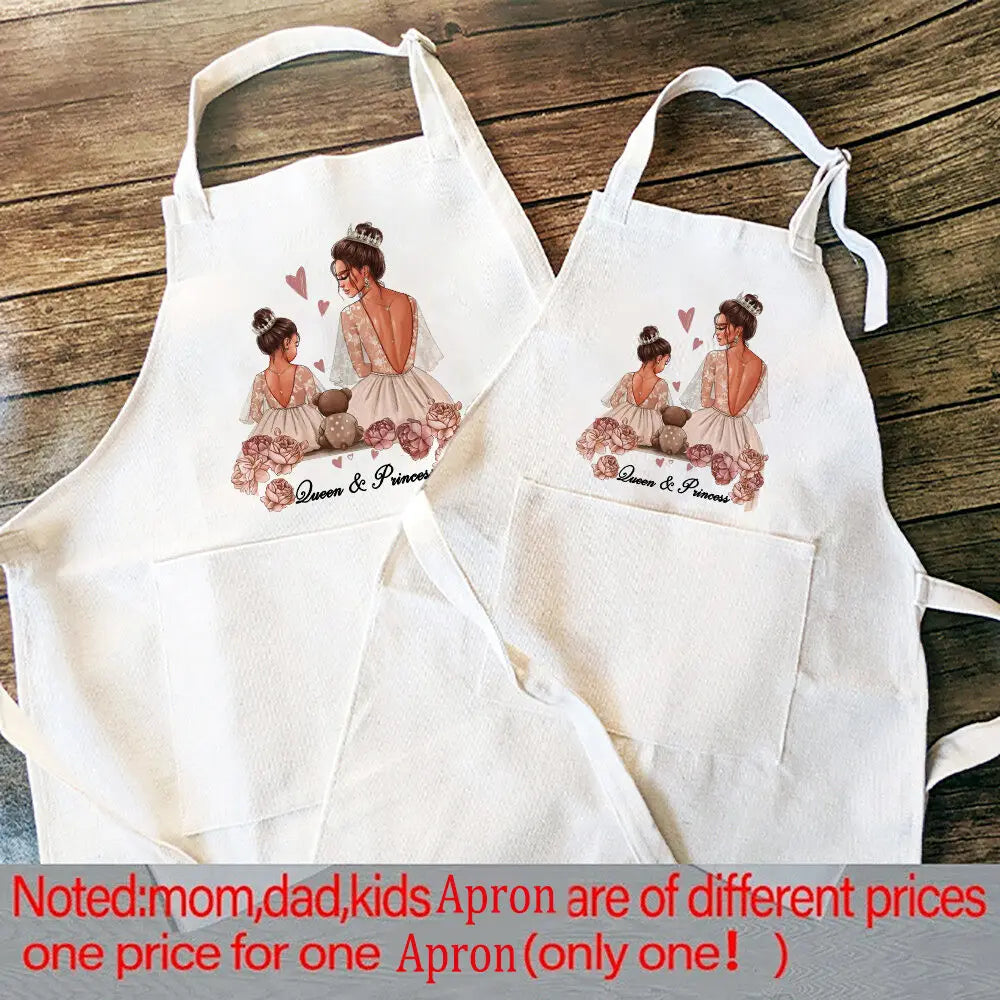 Tablier cuisine famille mixte cuisiner ensemble cadeau