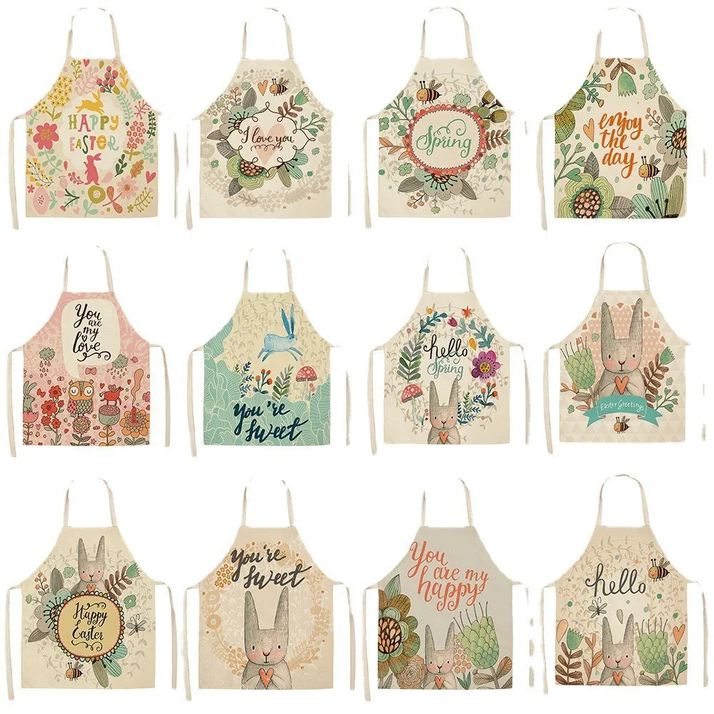 Tablier de Cuisine Cadeau – Tablier Coton Lin 8 Motifs Cadeau Original