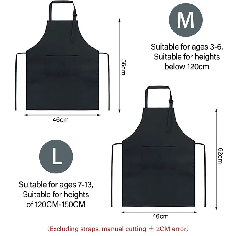 Tablier de Cuisine pour Enfant Lot de 2 – Tablier Enfant Duo Couleurs Douces