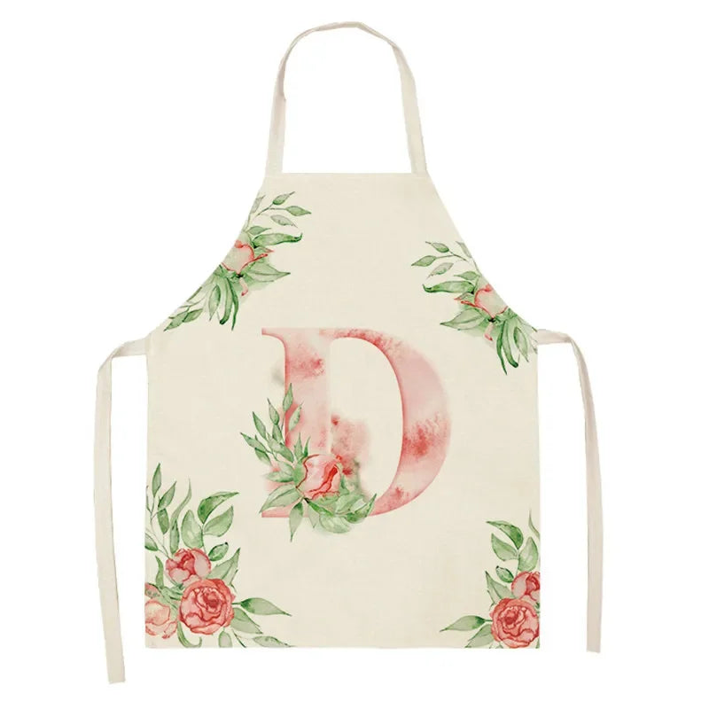 Tablier Cuisine Lettre Lin Coton – Tablier Motif Alphabets Tendance