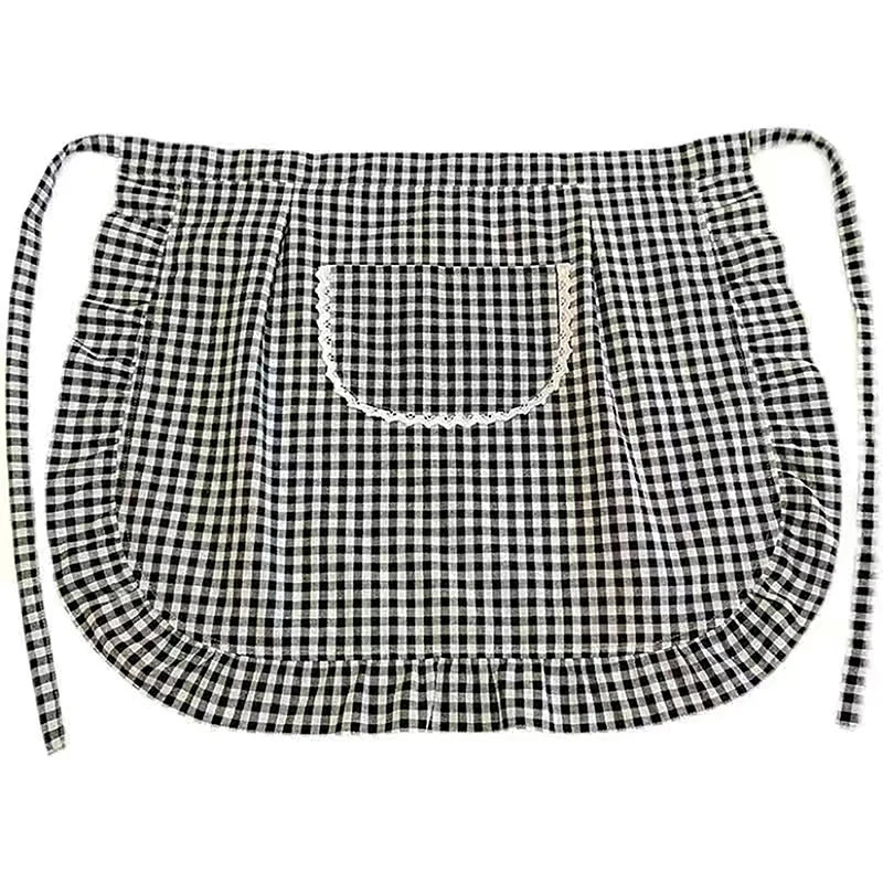 Demi-Tablier de Cuisine à Carreaux Coton PVC