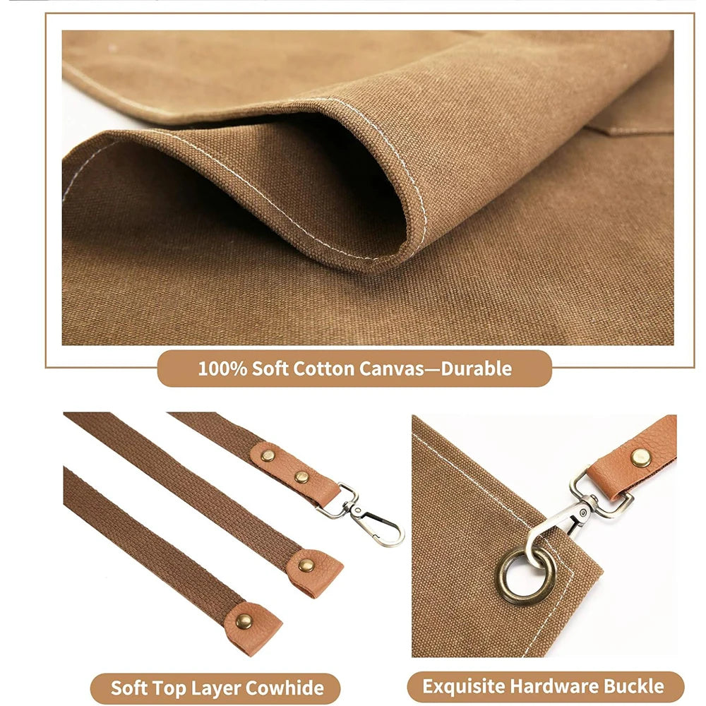 Tablier Cuisine Moderne Canvas Coton – Tablier Épuré Résistant