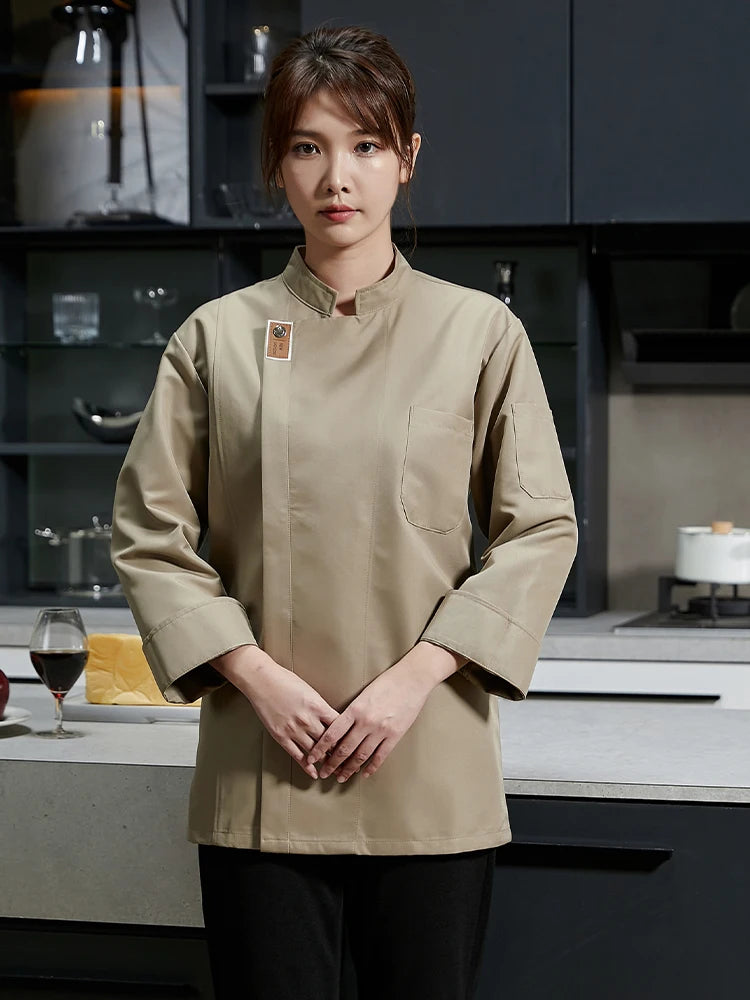 Tablier Chef Cuisine – Tablier Professionnel Twill Blanc Noir Gris Kaki