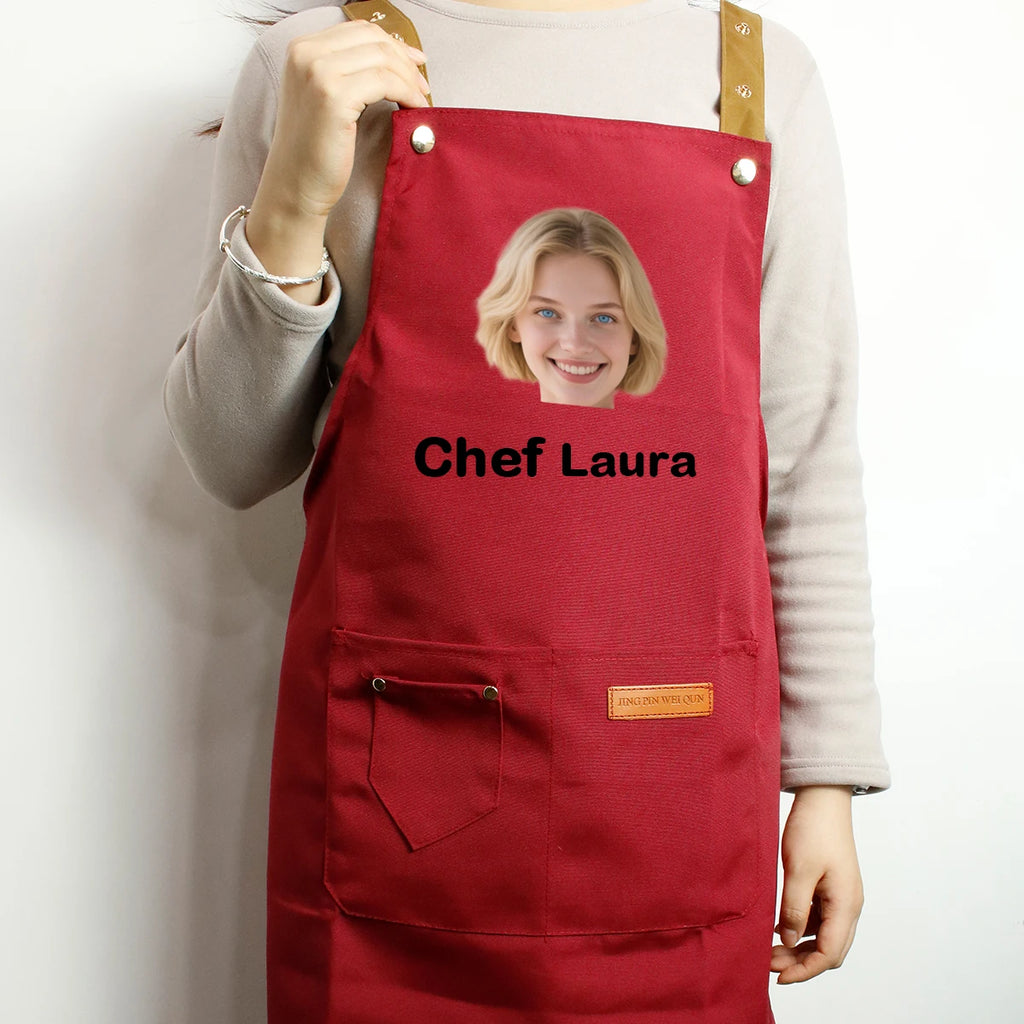 Tablier Personnalisable Cuisine – Tablier Marron Rouge Noir à Customiser