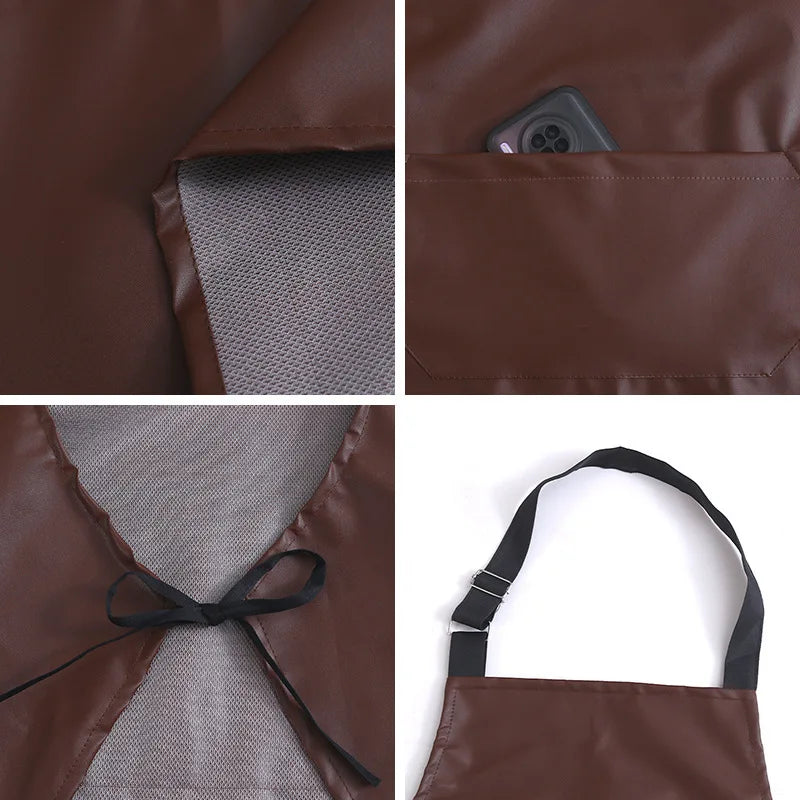 Tablier cuisine cuir chef artisan élégant robuste durable