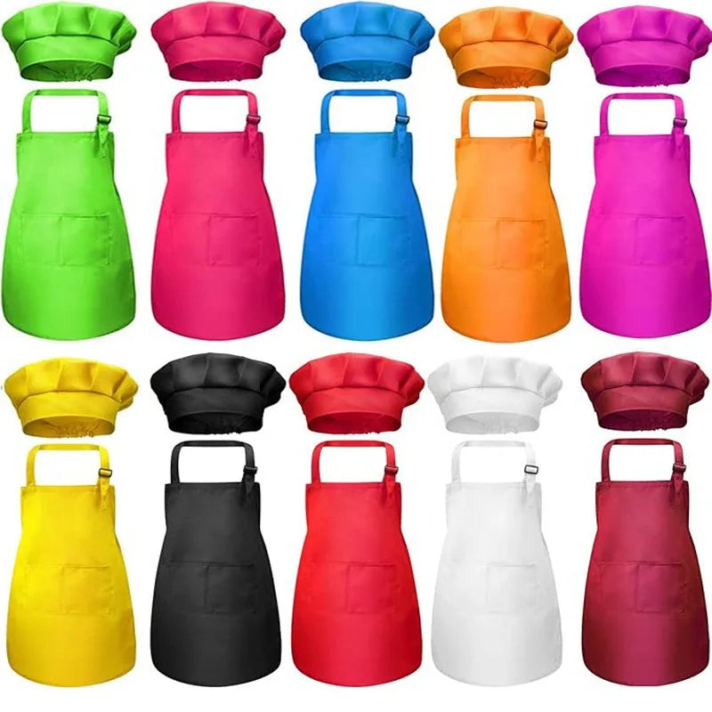 Tablier de Cuisine pour Enfant Lot de 2 – Tablier Enfant Duo Couleurs Douces