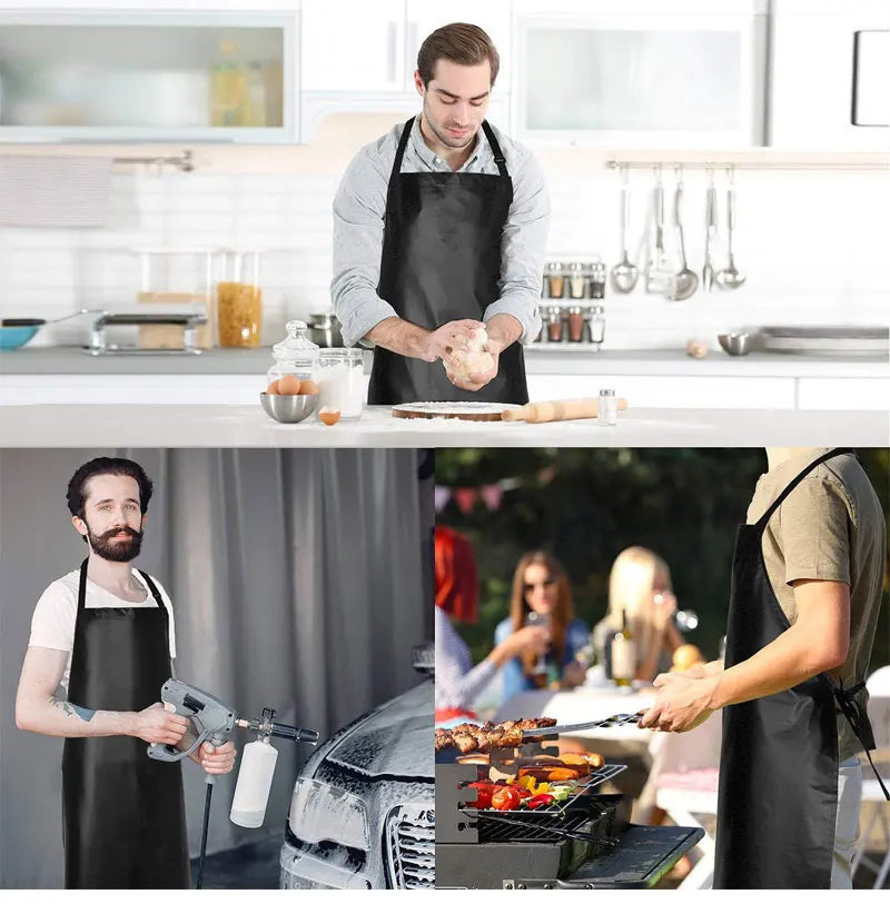 Tablier de cuisine long grande longueur anti-taches résistant