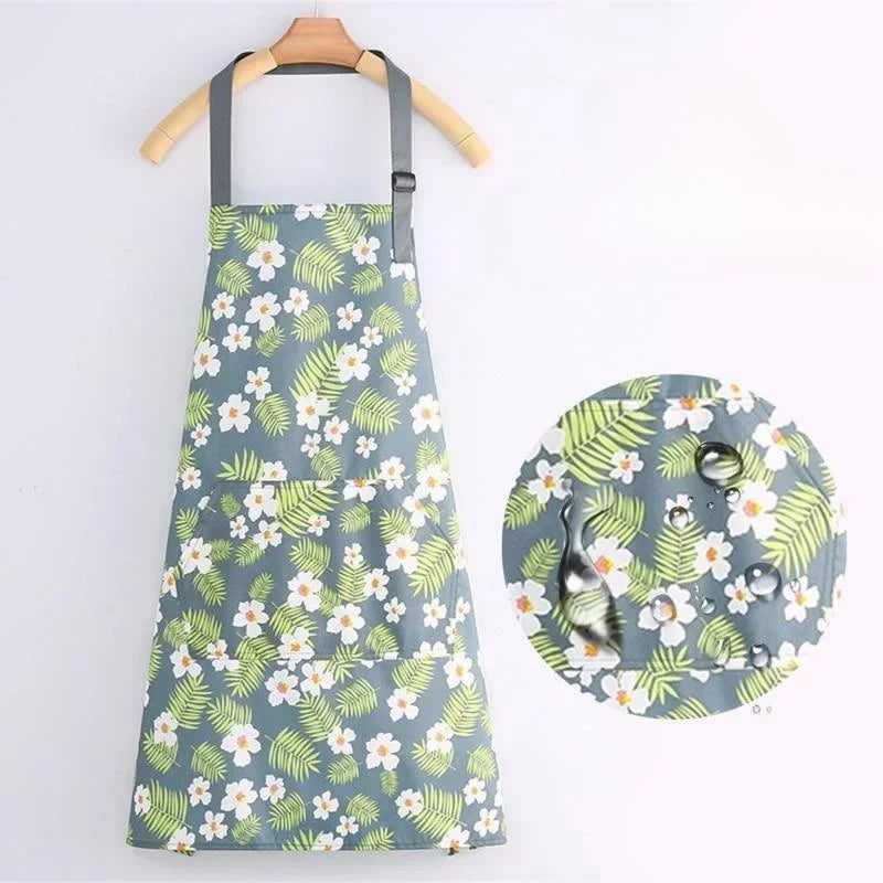 Tablier de Cuisine Femme – Tablier Coloris Doux Violet Bleu Gris Motif Cœur