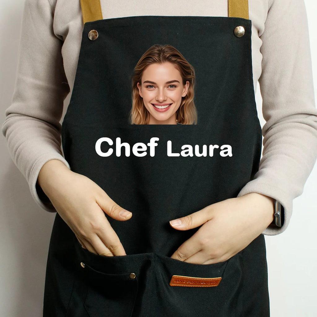 Tablier Personnalisable Cuisine – Tablier Marron Rouge Noir à Customiser