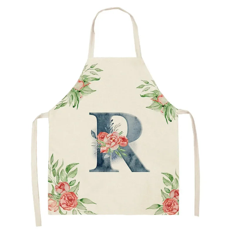 Tablier Cuisine Lettre Lin Coton – Tablier Motif Alphabets Tendance