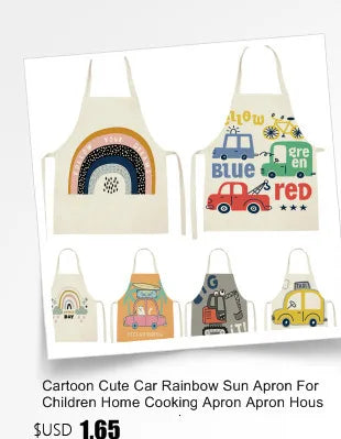 Tablier Cuisine Motif Lin Coton – Tablier Design Unique Adulte et Enfant