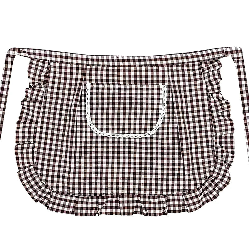 Demi-Tablier de Cuisine à Carreaux Coton PVC